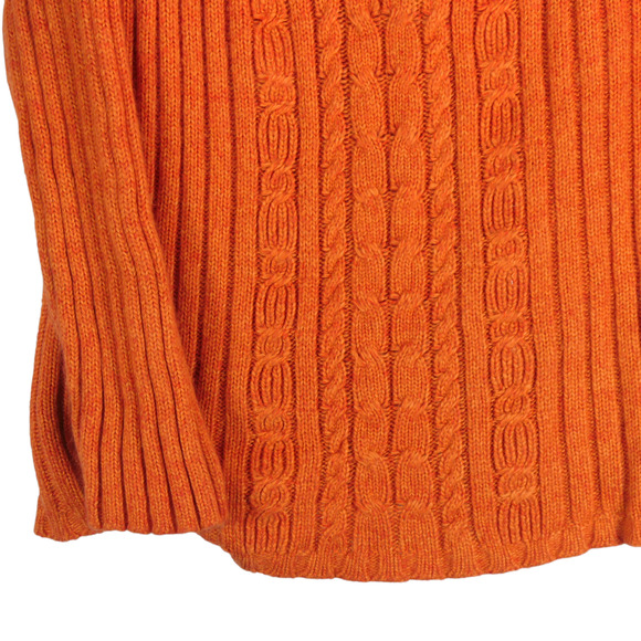 Faded Glory Fuzzy Knit Hoodie Sweater Women 22W/24W Orange Soft V Neck Cozy - Picture 4 of 9